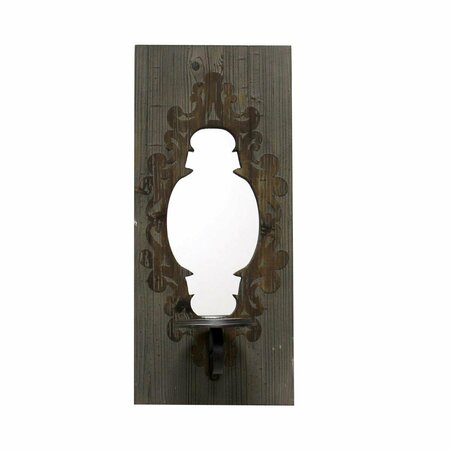 MAQUINA 22 in. Wall Mirror with Candle Holder, Blue MA3014720